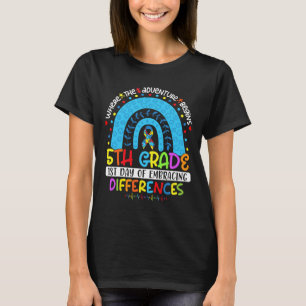 1e dag van het omarmen van verschillen 5e graad au t-shirt