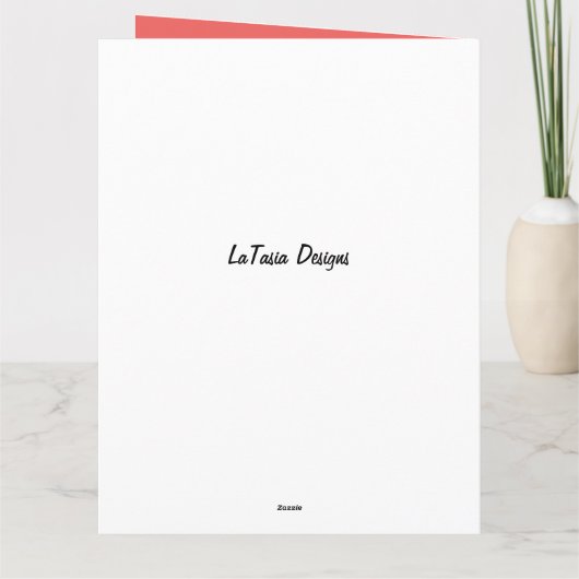 1e Dame Afro-Amerikaanse Verjaardag Kaart (Achterkant)