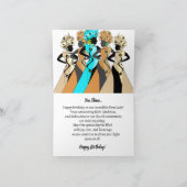 1e Dame Afro-Amerikaanse Verjaardag Kaart (Binnen)