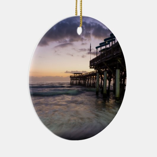 1e Dawn Cocoa Pier Keramisch Ornament (Rechts)