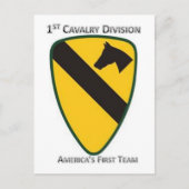 1e divisie Cavalry Briefkaart (Voorkant)