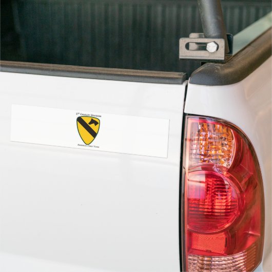 1e divisie Cavalry Bumpersticker (Op Truck)