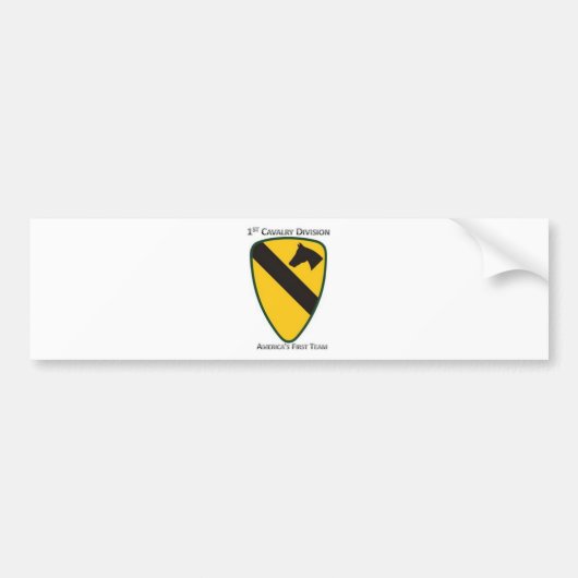 1e divisie Cavalry Bumpersticker (Voorkant)