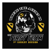 1e divisie Cavalry Foto Afdruk (Voorkant)