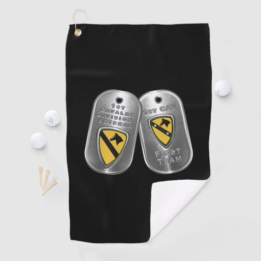 1e divisie Cavalry Golfhanddoek (Insitu)