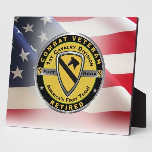 1e divisie Cavalry, in ruste veteraan Fotoplaat (Zijkant)