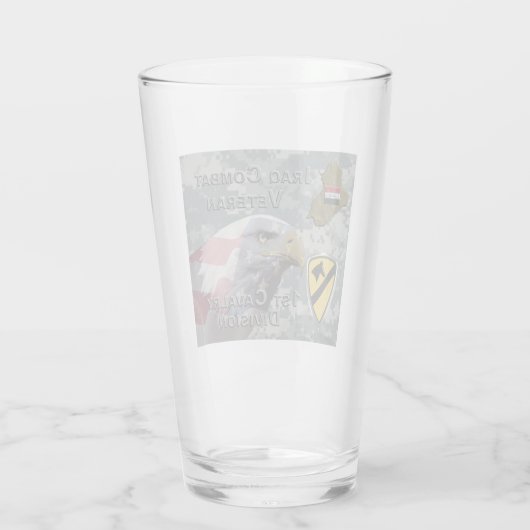 1e divisie Cavalry - Irakveteraan Glas (Achterkant)