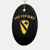 1e divisie Cavalry Keramisch Ornament (Links)