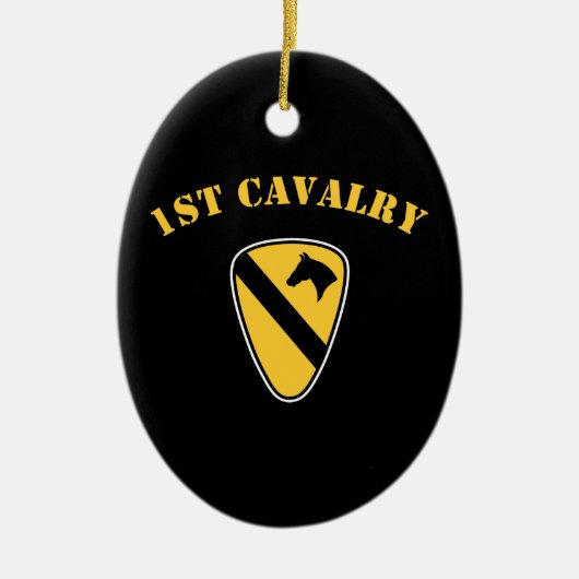 1e divisie Cavalry Keramisch Ornament (Voorkant)