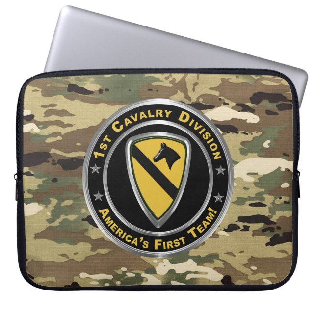 1e divisie Cavalry Laptop Sleeve (Voorkant)