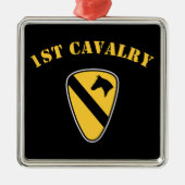 1e divisie Cavalry Metalen Ornament (Voorkant)
