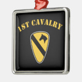 1e divisie Cavalry Metalen Ornament (Links)