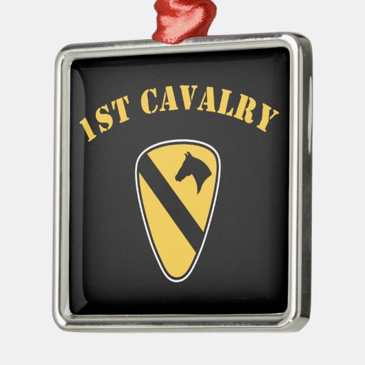 1e divisie Cavalry Metalen Ornament (Links)