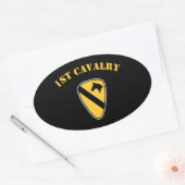1e divisie Cavalry Ovale Sticker (Envelop)
