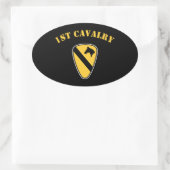 1e divisie Cavalry Ovale Sticker (Tas)