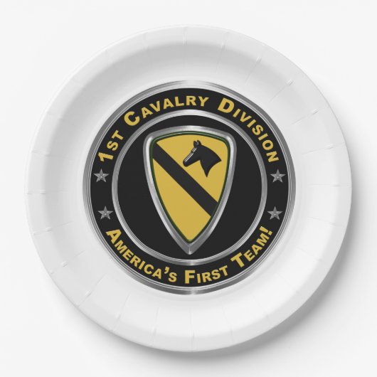 1e divisie Cavalry Papieren Bordje (Voorkant)