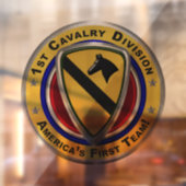 1e divisie Cavalry Raamsticker (Vel 2)