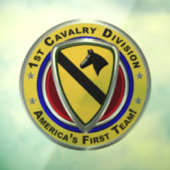 1e divisie Cavalry Raamsticker (Vel 3)