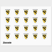 1e divisie Cavalry Ronde Sticker (Vel)