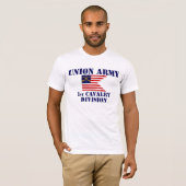 1e divisie Cavalry, Union Army Civil War T-shirt (Voorkant volledig)