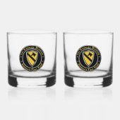 1e divisie Cavalry Whisky Glas (Voorkant)