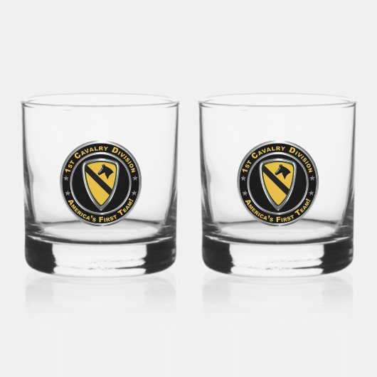 1e divisie Cavalry Whisky Glas (Voorkant)