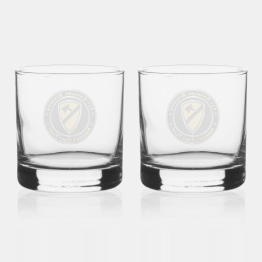 1e divisie Cavalry Whisky Glas (Achterkant)