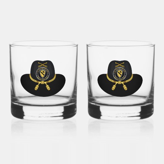 1e divisie Cavalry Whisky Glas (Voorkant)