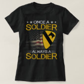1e divisie valerie Veteran Altijd soldaat Mili T-shirt (Design voorkant)