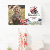 1e down Een jaar oud Football Verjaardag Spandoek (Insitu)