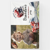 1e down Een jaar oud Football Verjaardag Spandoek (Verticaal)