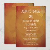 1e eerste verjaardag aangepaste gouden terracotta  kaart (Voorkant / Achterkant)