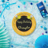 1e Eerste Verjaardag Bijendag Naam Papieren Bordje (Feest)