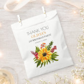 1e Eerste Verjaardagsfeest Zonnebloem Baby Meisje Bedankzakje (Geknipt)