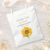 1e Eerste Verjaardagsfeest Zonnebloem Baby Meisje Bedankzakje (Geknipt)