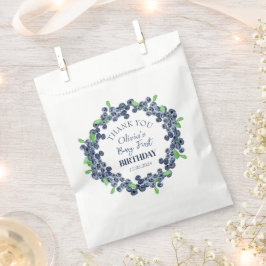 1e Eerste Verjaardagsfeestje Blueberry Baby Meisje Bedankzakje