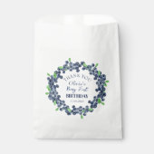 1e Eerste Verjaardagsfeestje Blueberry Baby Meisje Bedankzakje (Voorkant)