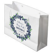 1e Eerste Verjaardagsfeestje Blueberry Baby Meisje Groot Cadeauzakje (Voorkant Gekanteld)