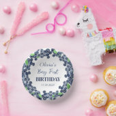 1e Eerste Verjaardagsfeestje Blueberry Baby Meisje Papieren Kommen (Feest)