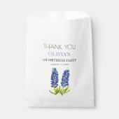 1e Eerste Verjaardagsfeestje Bluebonnets Baby Meis Bedankzakje (Voorkant)