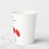 1e Eerste Verjaardagsfeestje Poppies Baby Meisje Papieren Bekers (Links)