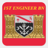 1E ENGINEER BATALJON STICKERS (Voorkant)