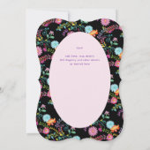 1e Fiesta Verjaardag voor een Meisje Folkart Bloem Kaart (Achterkant)