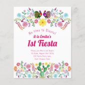 1e Fiesta Verjaardag Voor een Meisje Folkart BUDGE (Voorkant)