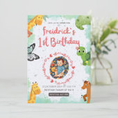 1e geboorte blauw groen blauw water kleur kaart (Staand voorkant)