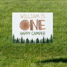 1e geboorte naam één Happy Camper