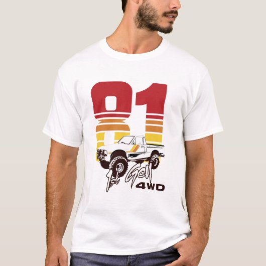 1e Gen 1981 Toyota 4WD Truck T-shirt (Voorkant)