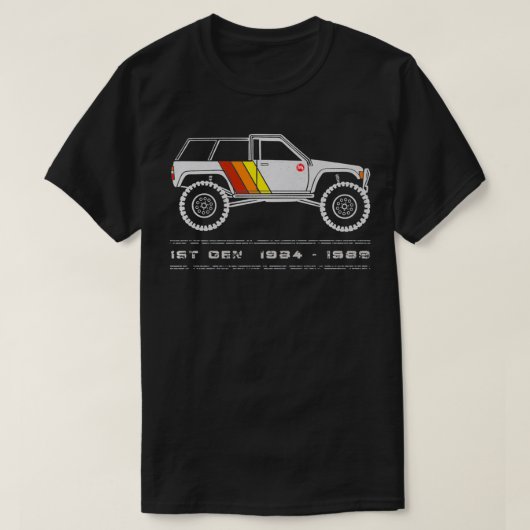 1e generatie 4Runner (19841989), gekookt en gestre T-shirt (Design voorkant)