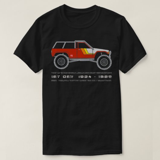 1e generatie 4Runner (1984-1989): Caged & Striped T-shirt (Design voorkant)