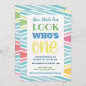 1e Gezegde van de Uitnodiging van Birthday (Voorkant / Achterkant)